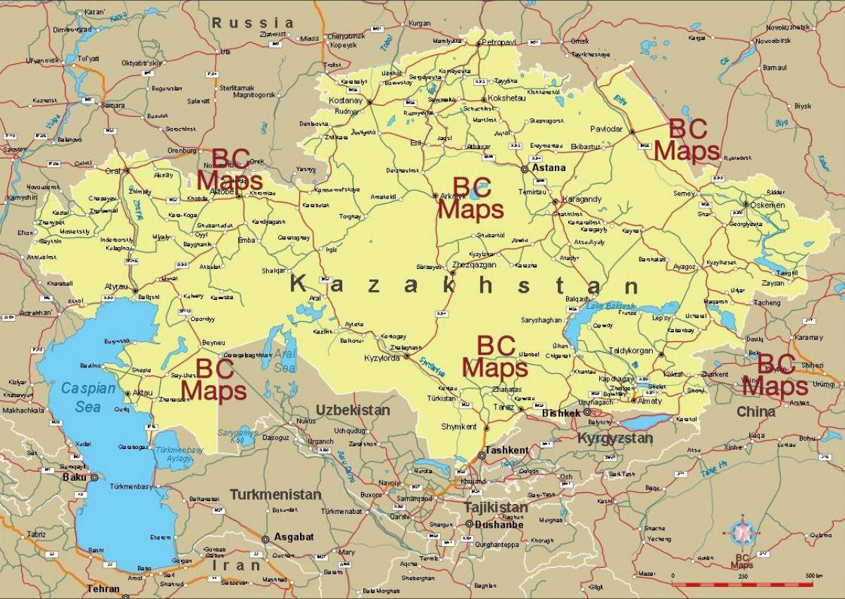 카자흐스탄도시 지도