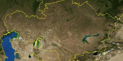 지도의 지형 카자흐스탄