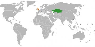 카자흐스탄치에는 세계 지도